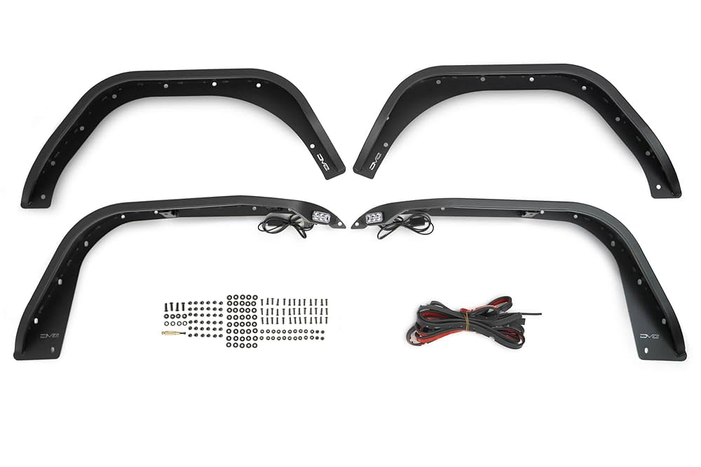 JLラングラー　フェンダー　DV8 OFFROAD SLIM FENDERS Jeep Wrangler Slim Fender Flares | DV8 Offroad